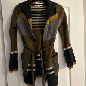 Angel of the north sweater with velvet tie belt